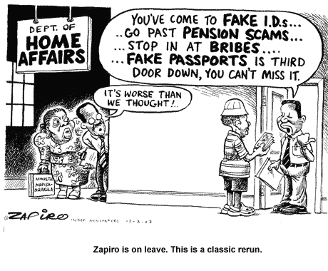 Welcome to South African Home Affairs. Where everything is for sale.