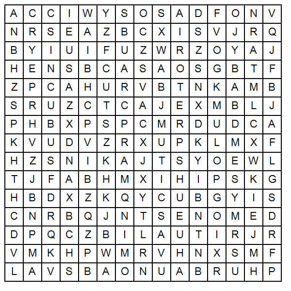 Burning Word search