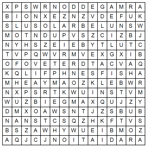 Oasis Word search